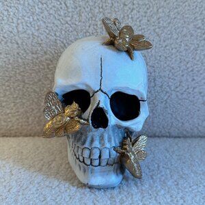 Skull with Gold Moths